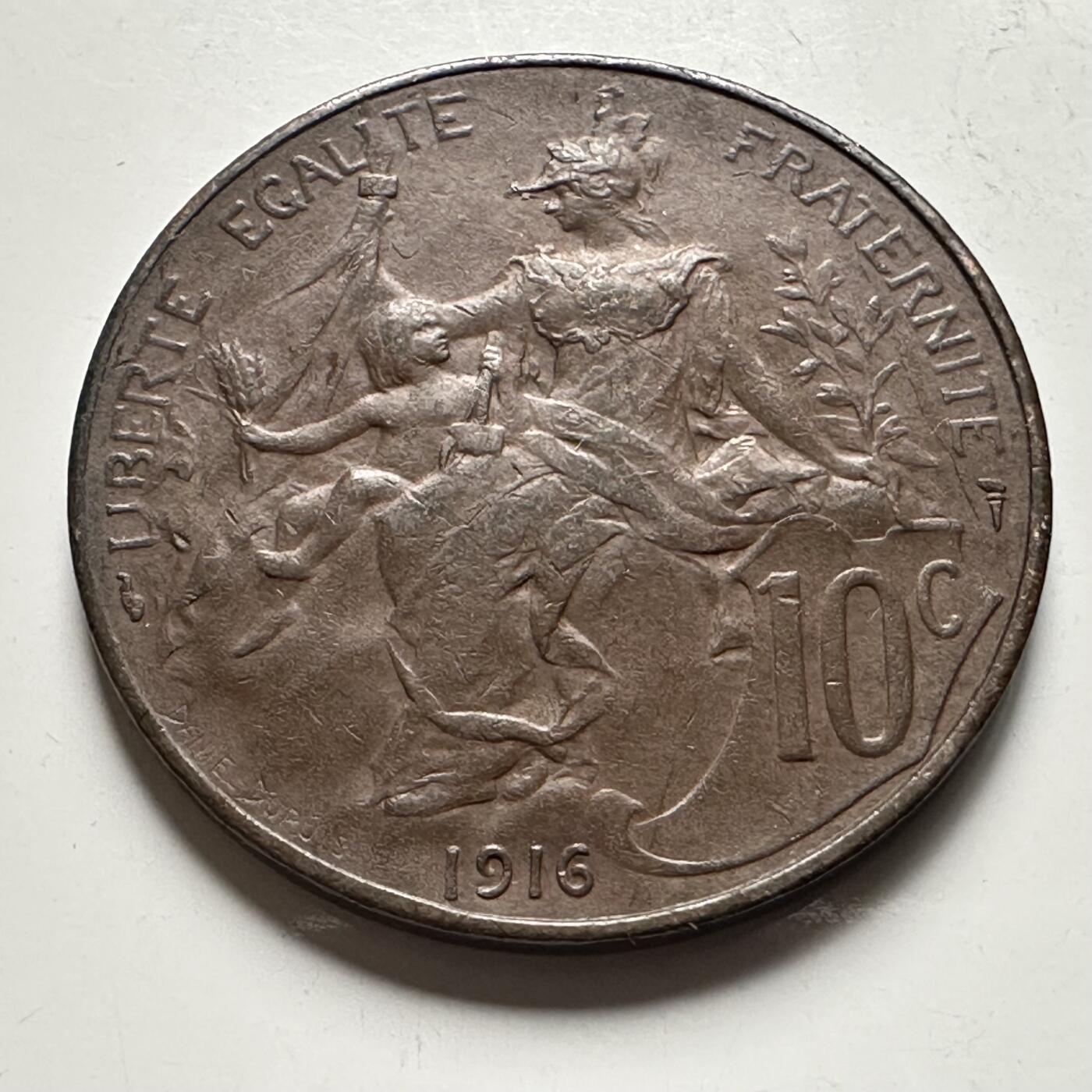 🌹外币初藏🌹🐯2026年第28场   每周二四六晚8️⃣点 接代拍 法国1916年10分