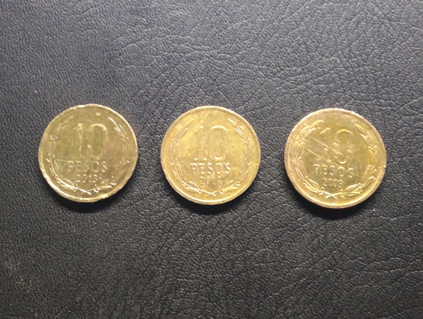 荟藏特别场次第七期——“社长的钢镚堆” 智利10比索批量三个