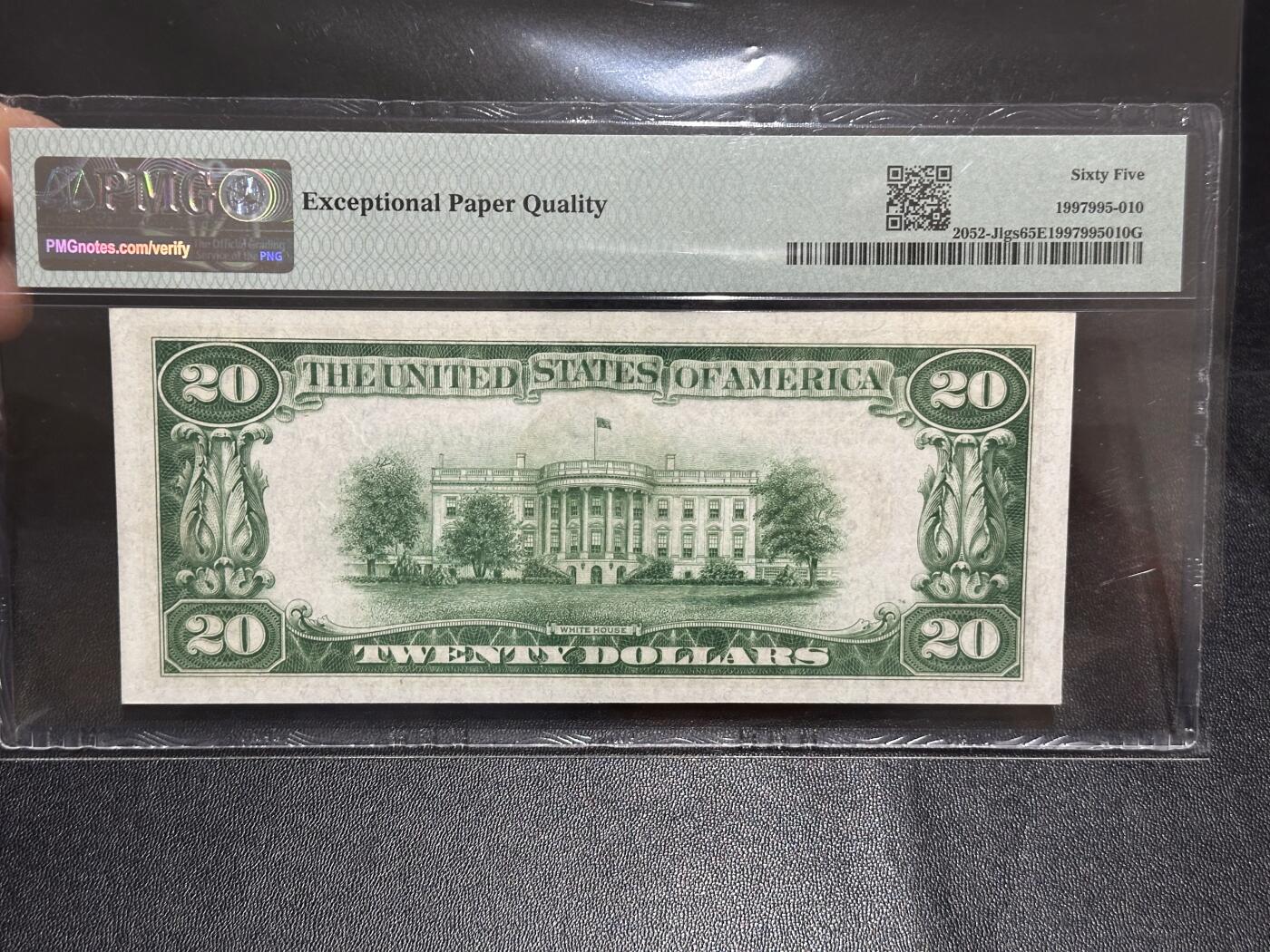 《外钞收藏家》第六百一十七期（精选场）（长期征集拍品、欢迎藏友们联系合作） 1928年美国20美元 堪萨斯城 PMG65