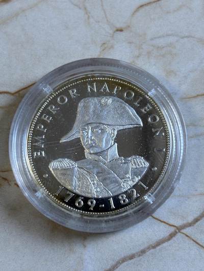 第193期拍卖 - 索马里2001年拿破仑纪念银币，20.14克，925银，有氧化
