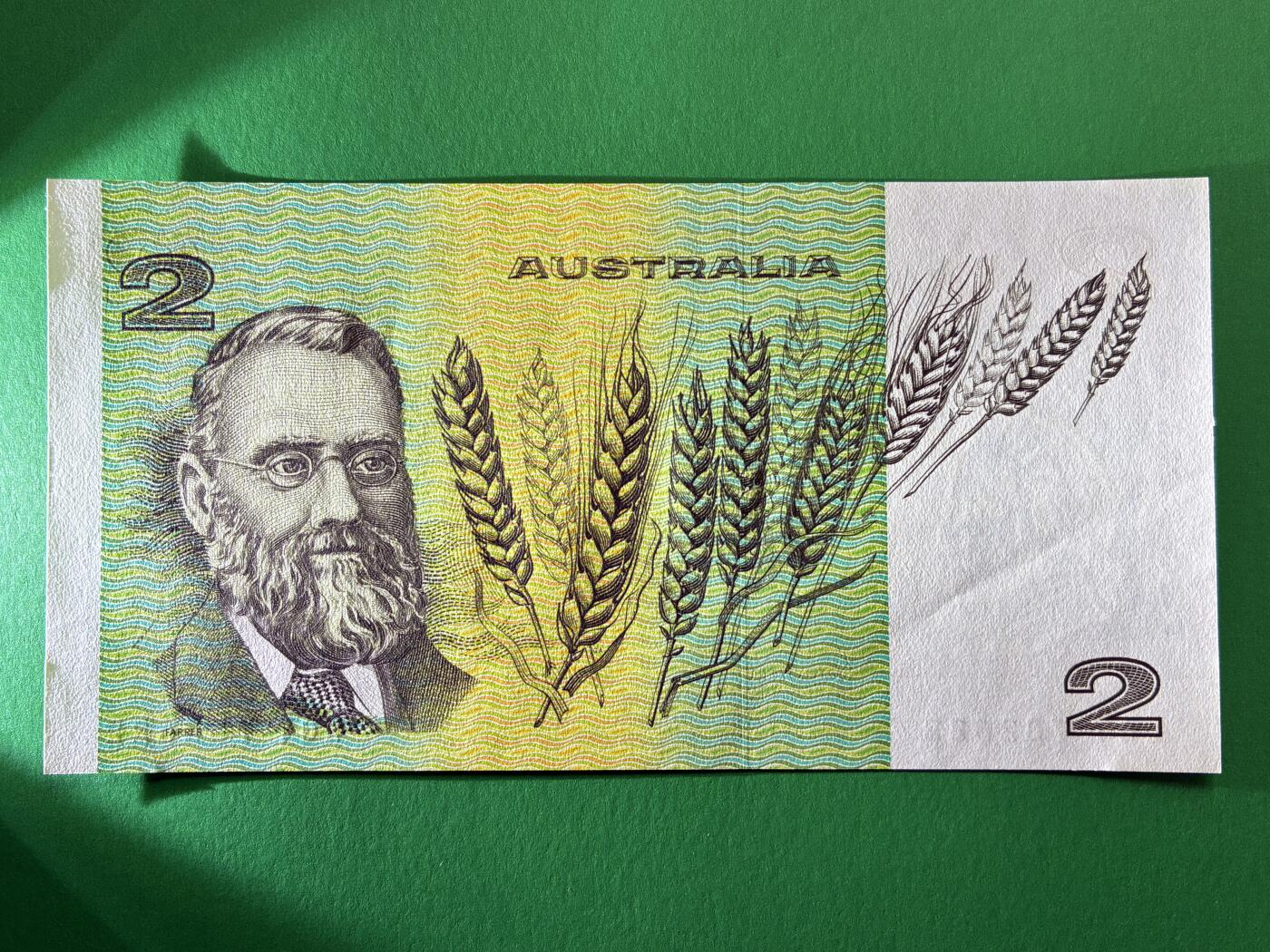 咖啡豆•收藏 2026年Mar_19th世界各国纸币拍卖 澳大利亚 1974-1985年 2元 全新UNC 外国 大洋洲纸币