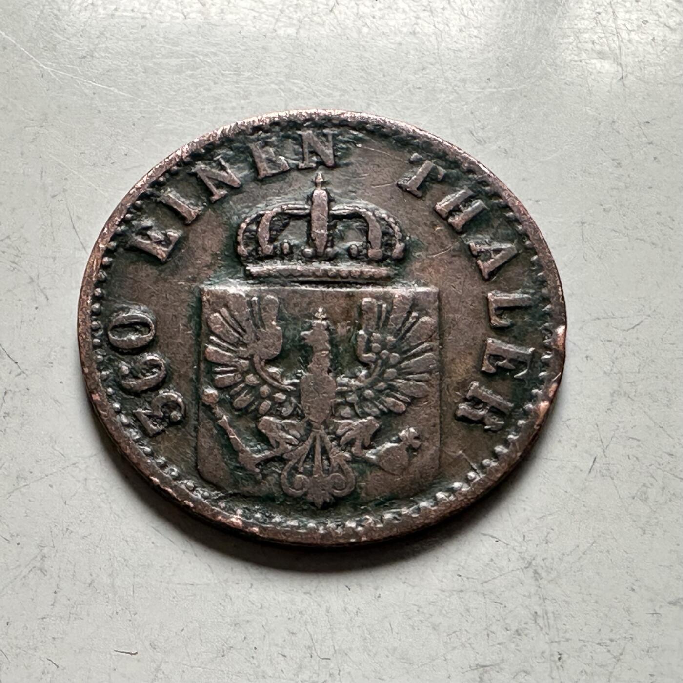 🌹外币初藏🌹🐯2026年第28场   每周二四六晚8️⃣点 接代拍 普鲁士王国1867年1芬尼铜币