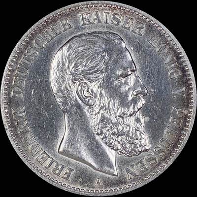 【雨安】【直播拍卖】【第0127期-裸币套币】2026-03-13 周五 19:30 (金价1140, 银价21.50) - [裸币德国] Germany 德国 帝国 J.098 普鲁士 2马克 (1888) 三皇 1888年
