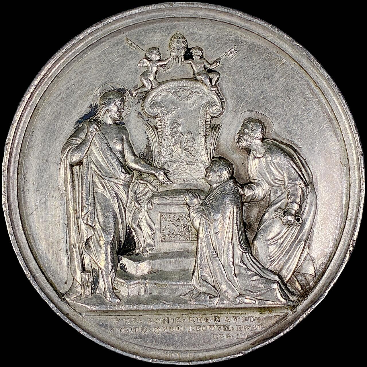 【雨安】【直播拍卖】【第0127期-裸币套币】2026-03-13 周五 19:30 (金价1140, 银价21.50) [徽章奖章] Vatican [章] 梵蒂冈 1870年 庇护九世 银章 33.5克, 45mm