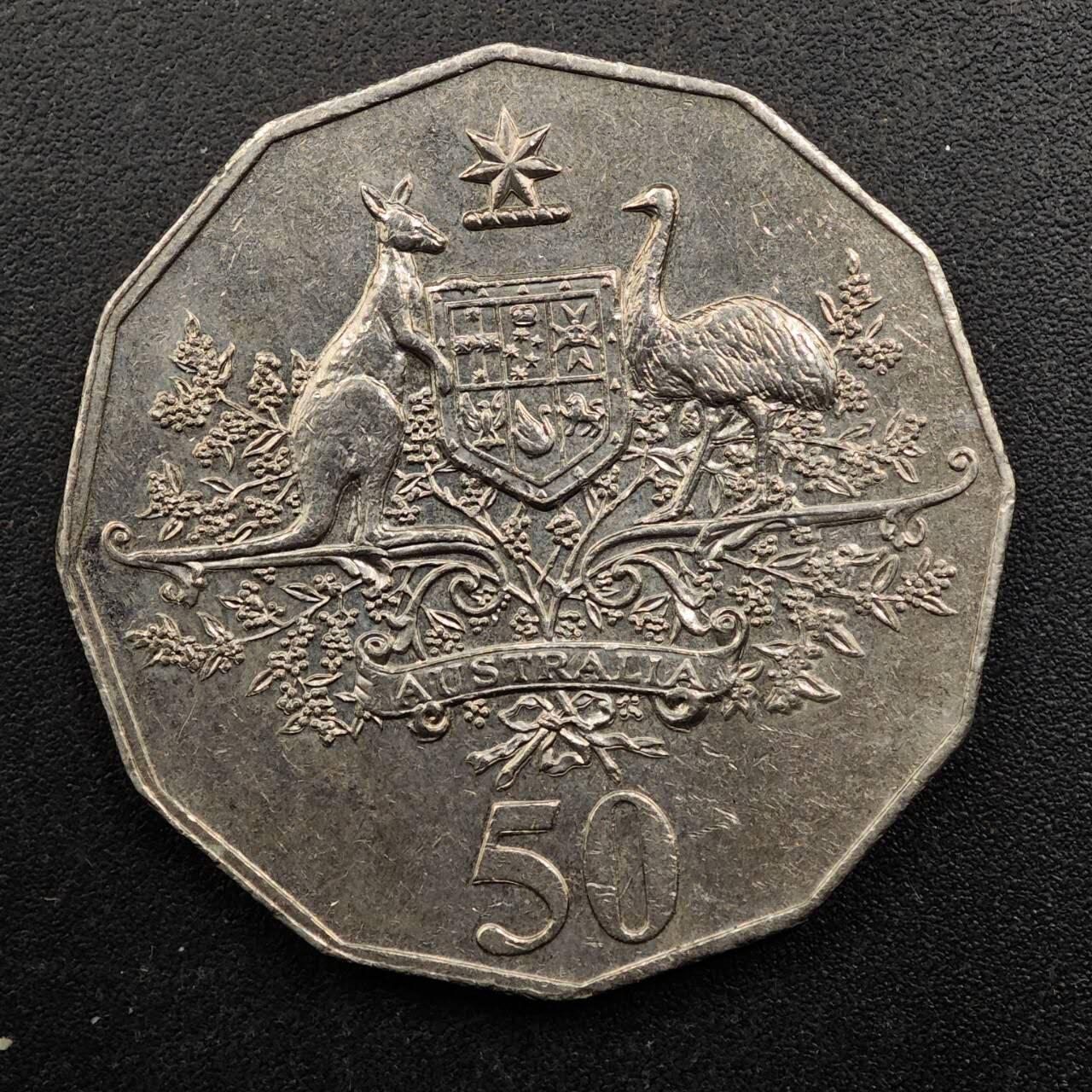 【淘币小摊】实时拍第八百八十拍   散币场    每周一统一发货 澳大利亚2001年50分纪念币