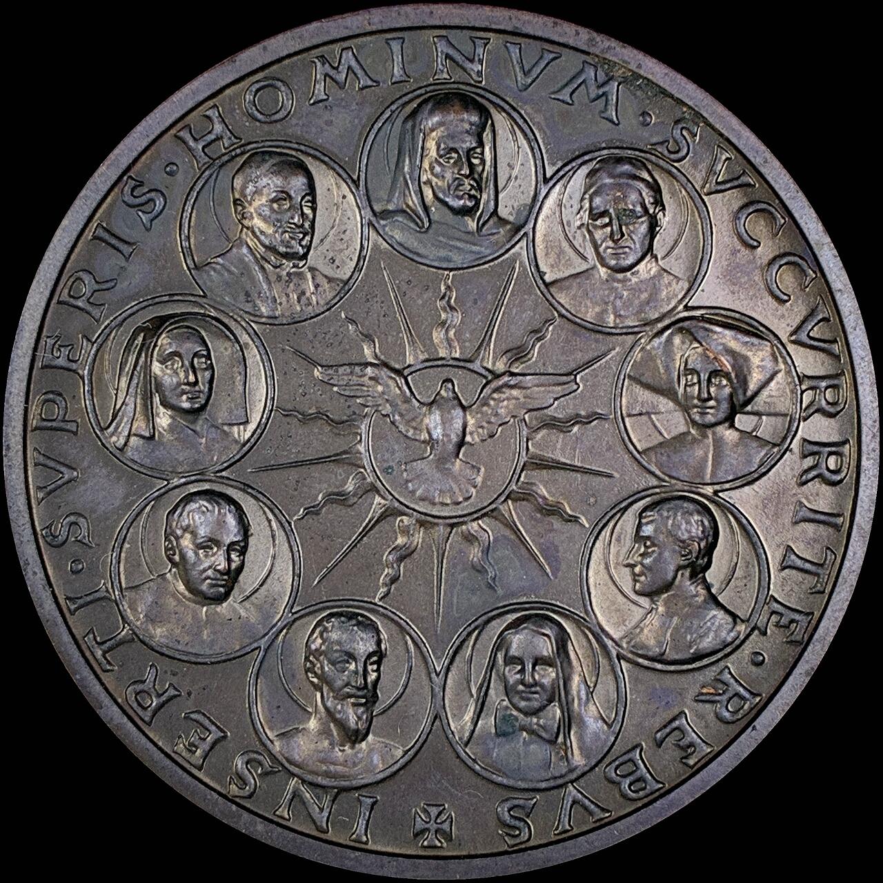 【雨安】【直播拍卖】【第0127期-裸币套币】2026-03-13 周五 19:30 (金价1140, 银价21.50) [徽章奖章] Vatican [章] 梵蒂冈 1947年 庇护十二世 铜章 44mm