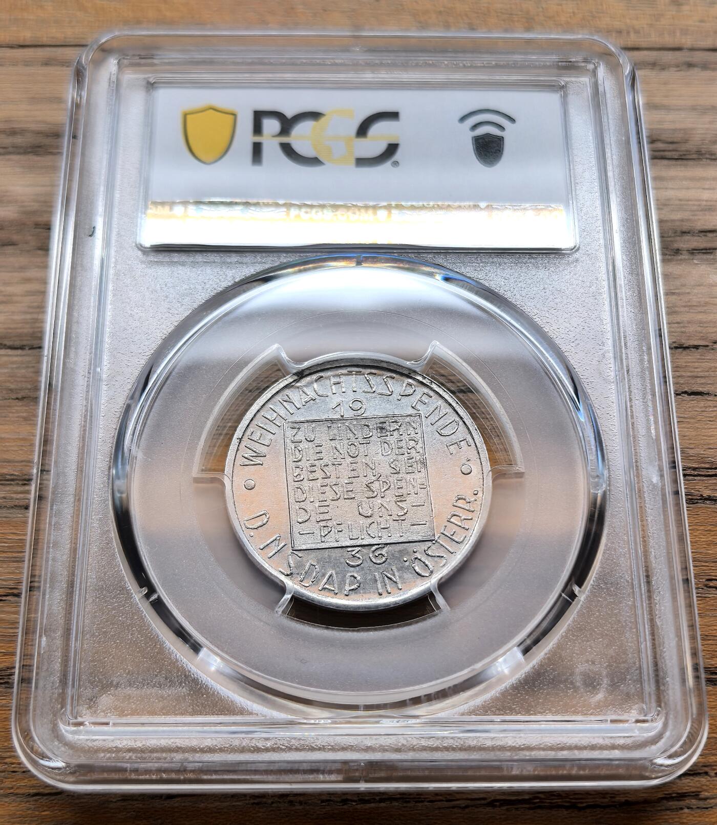 凡希社世界钱币微拍第三百二十一期 1936奥地利纳粹党1先令募捐币PCGS-MS63