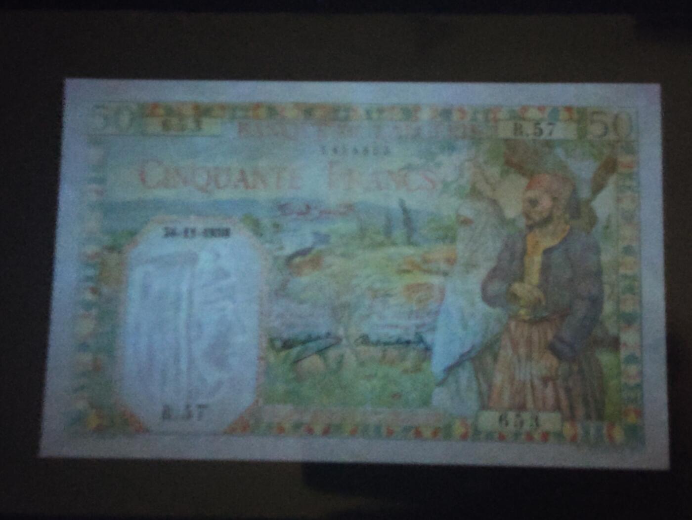 2026三月第二期，总219期 法属阿尔及利亚1938年50法郎流通好品XF 民族服饰和民间集市