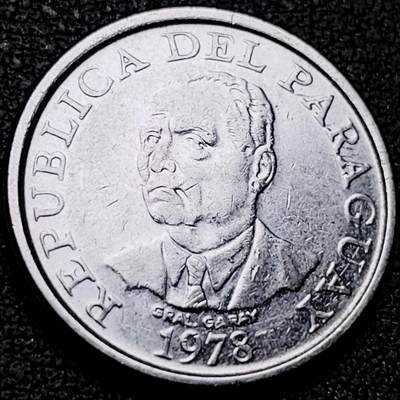 泉币菌-第209场-拍品多 请提前出价 - 原光美品 牛 1978年 巴拉圭10瓜拉尼硬币