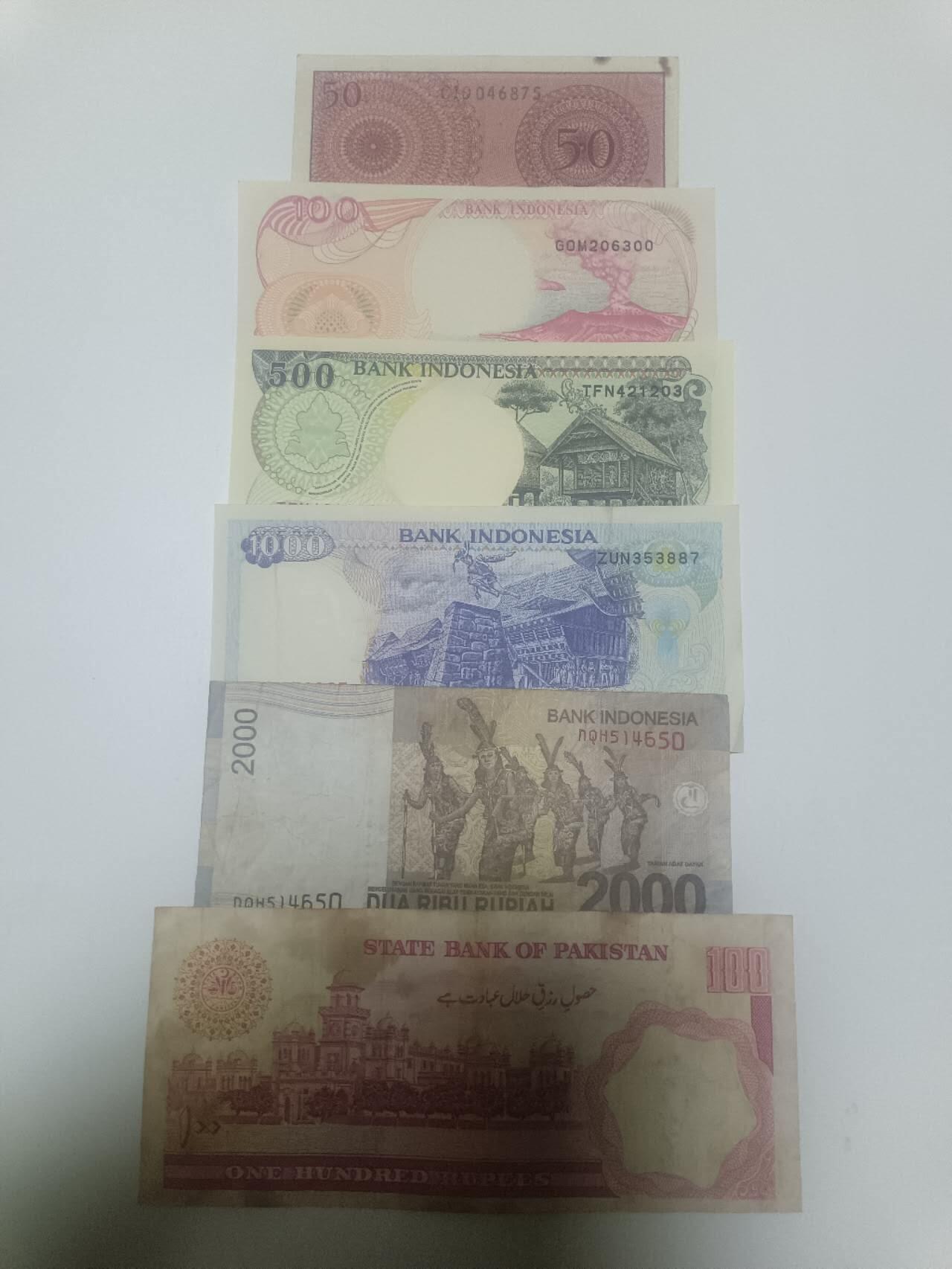 【20260316】非全新纸币和硬币第345场 亚洲国家6张纸币