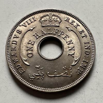 🌹外币初藏🌹🐯2026年第28场   每周二四六晚8️⃣点 接代拍 - 英属西非1936年爱八 半便士