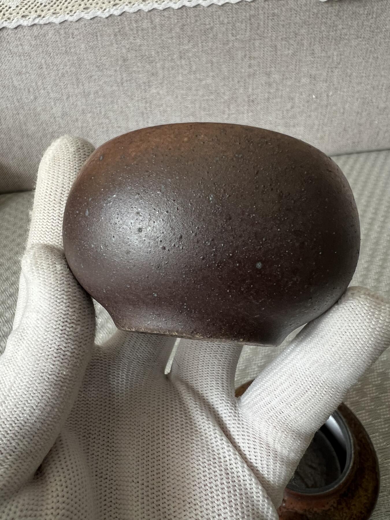 零元拍：原矿紫砂壶柴烧扁虚+柴烧主人杯（130CC左右）