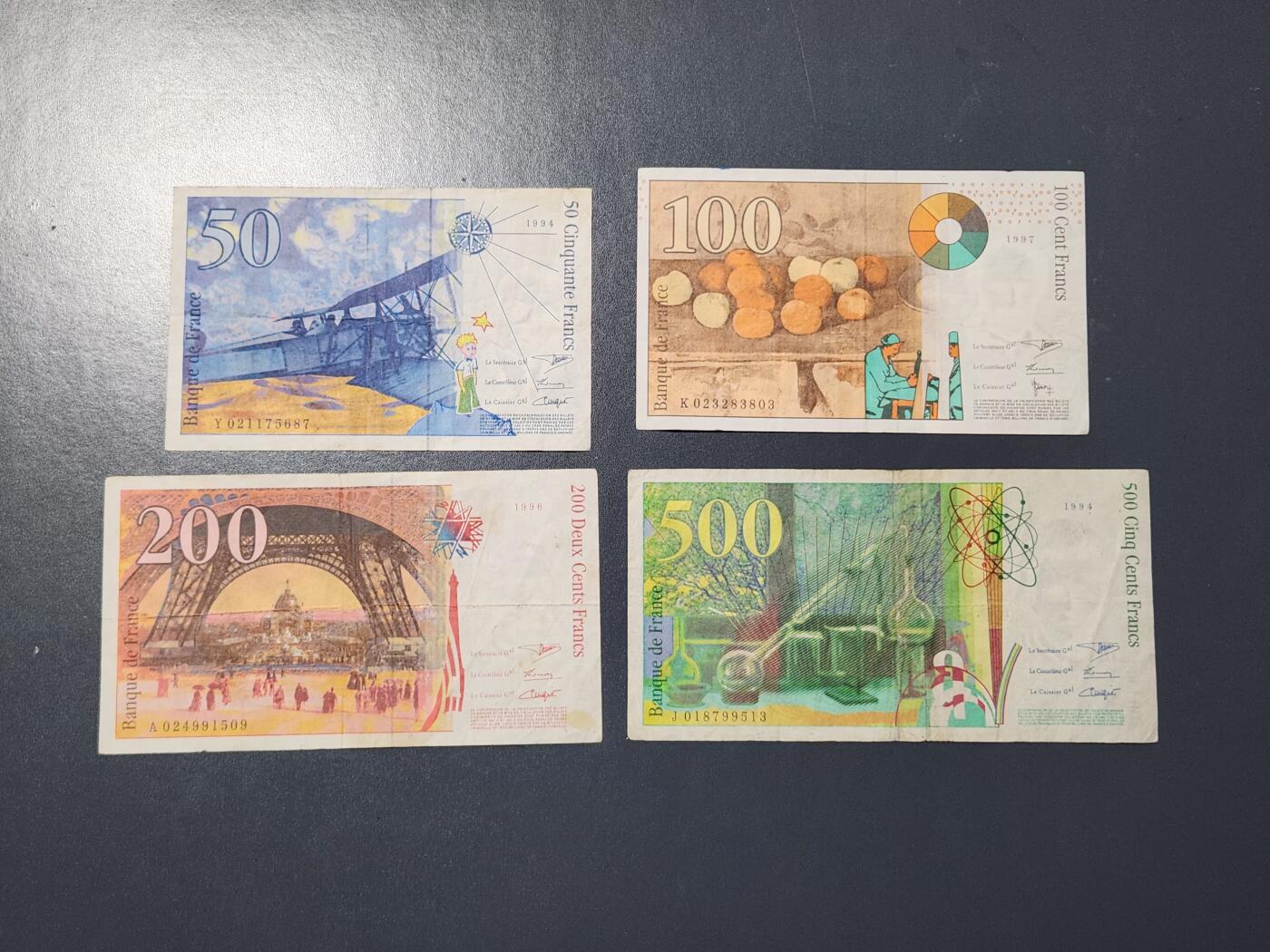 3月14号晚上8点 外国纸币自动截拍第38场 法国末版法郎全套