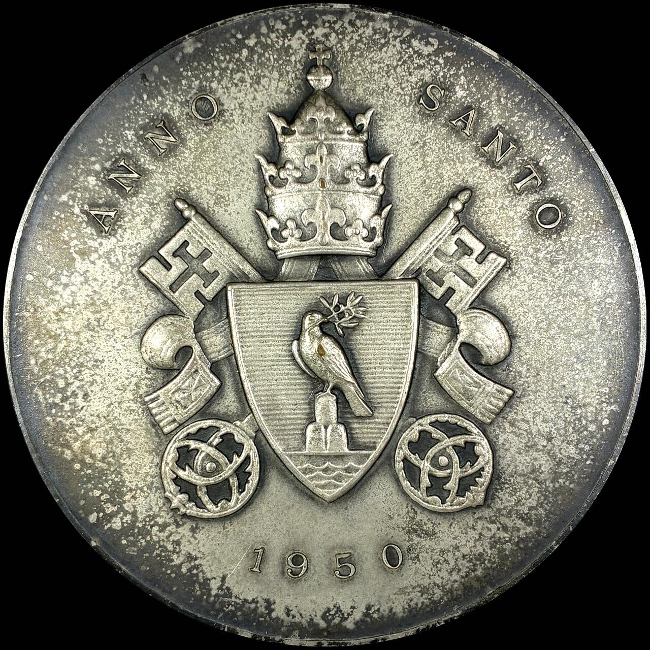 【雨安】【直播拍卖】【第0127期-裸币套币】2026-03-13 周五 19:30 (金价1140, 银价21.50) [徽章奖章] Vatican [章] 梵蒂冈 庇护十二世 铜章 155克, 70mm