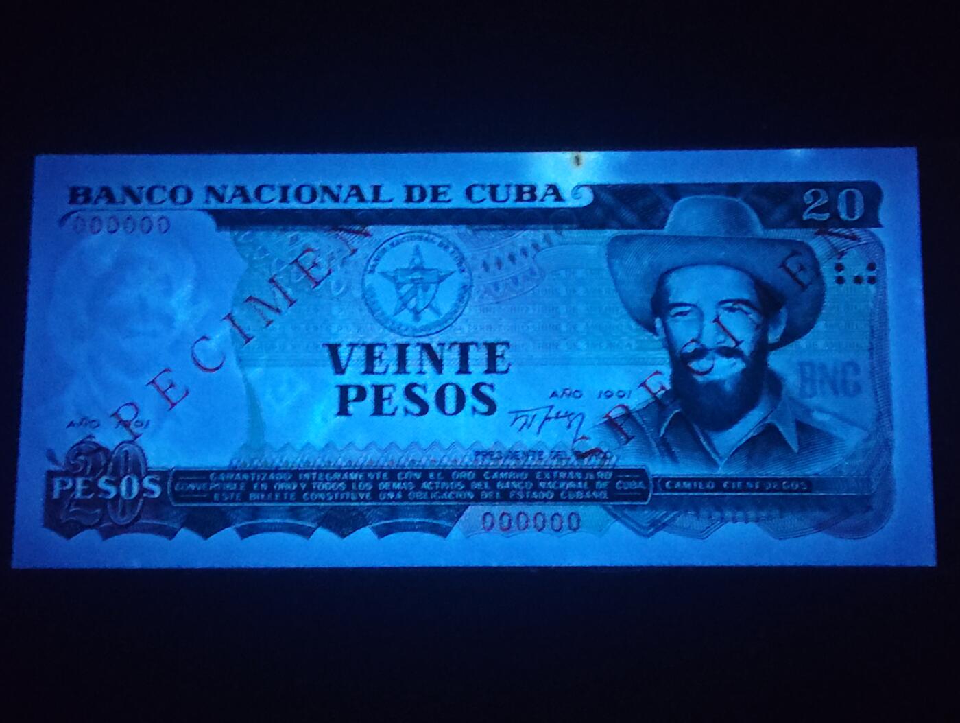 2026三月第二期，总219期 古巴1991年20比索全零票样UNC-，农业收获