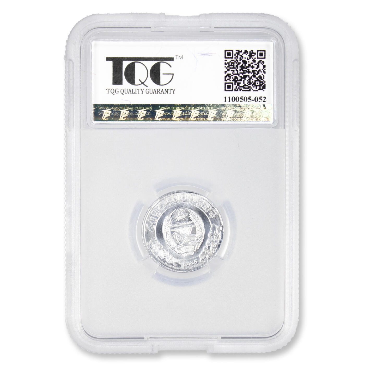 1959-1987年朝鲜-第一套流通硬币1钱/5钱/10钱/50钱/1元样币5枚套装TQG评级样币-第一套流通硬币