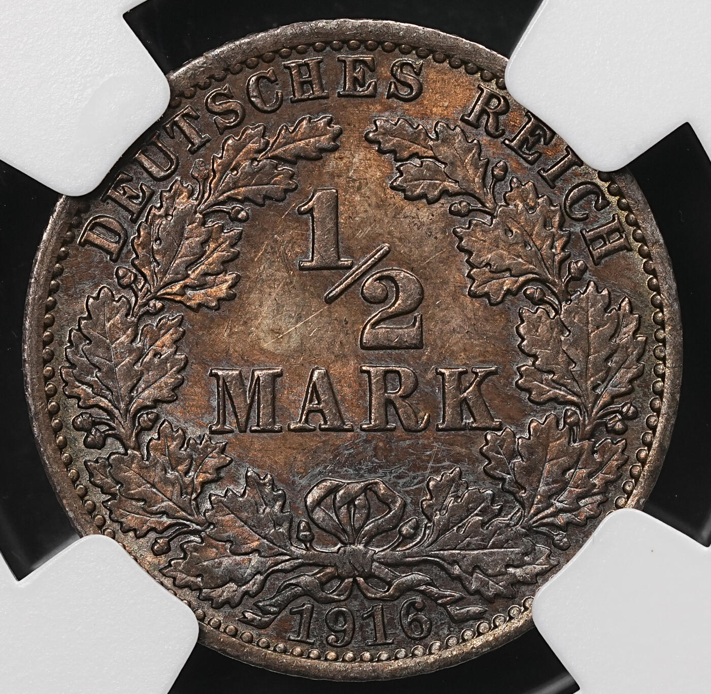 修遠堂世界钱币第107期 NGC评级 德国1/2马克3枚