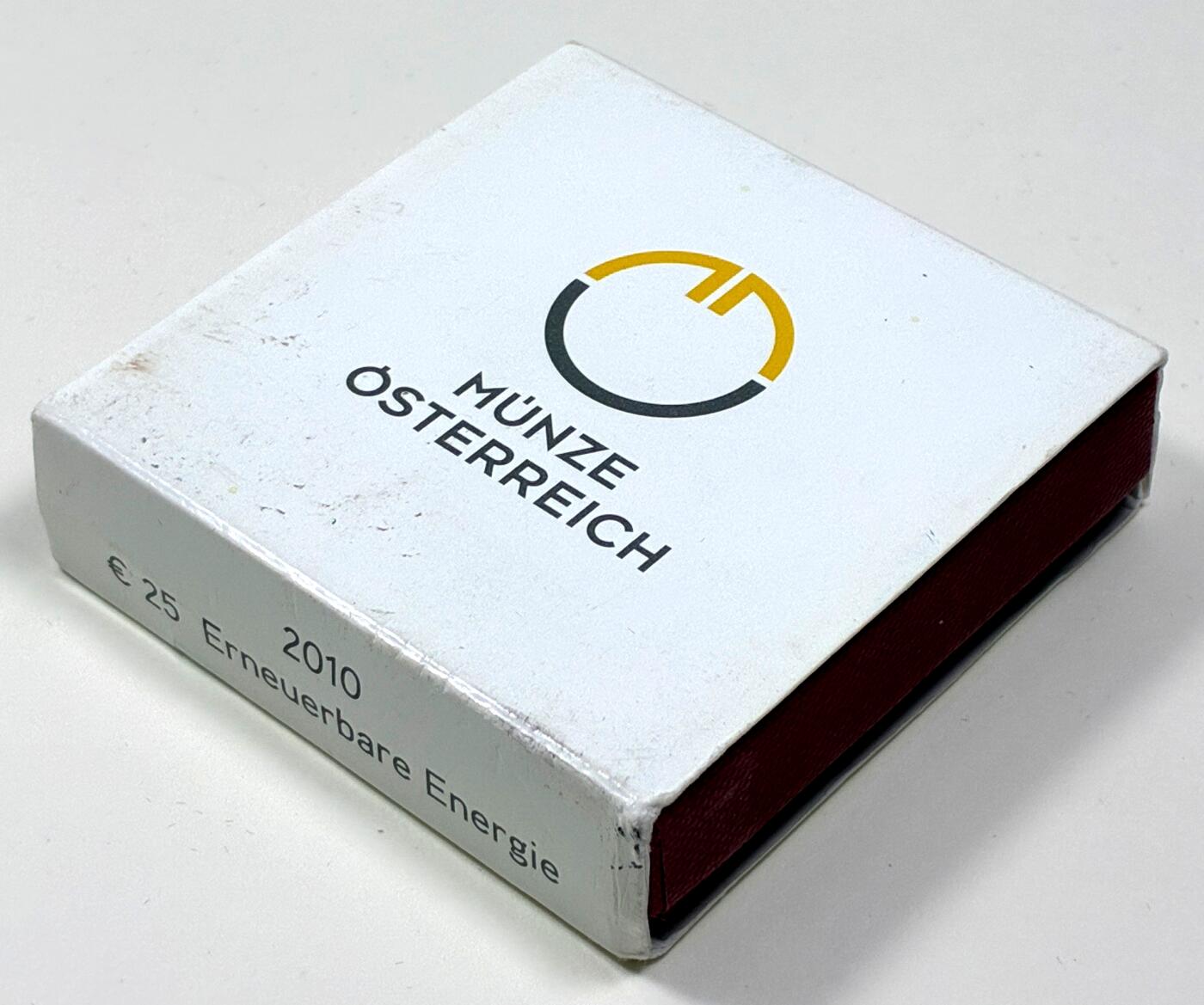 【雨安】【直播拍卖】【第0127期-裸币套币】2026-03-13 周五 19:30 (金价1140, 银价21.50) [现代装帧] Austria 欧元 奥地利 25欧元 2010年 再生能源 铌芯银币