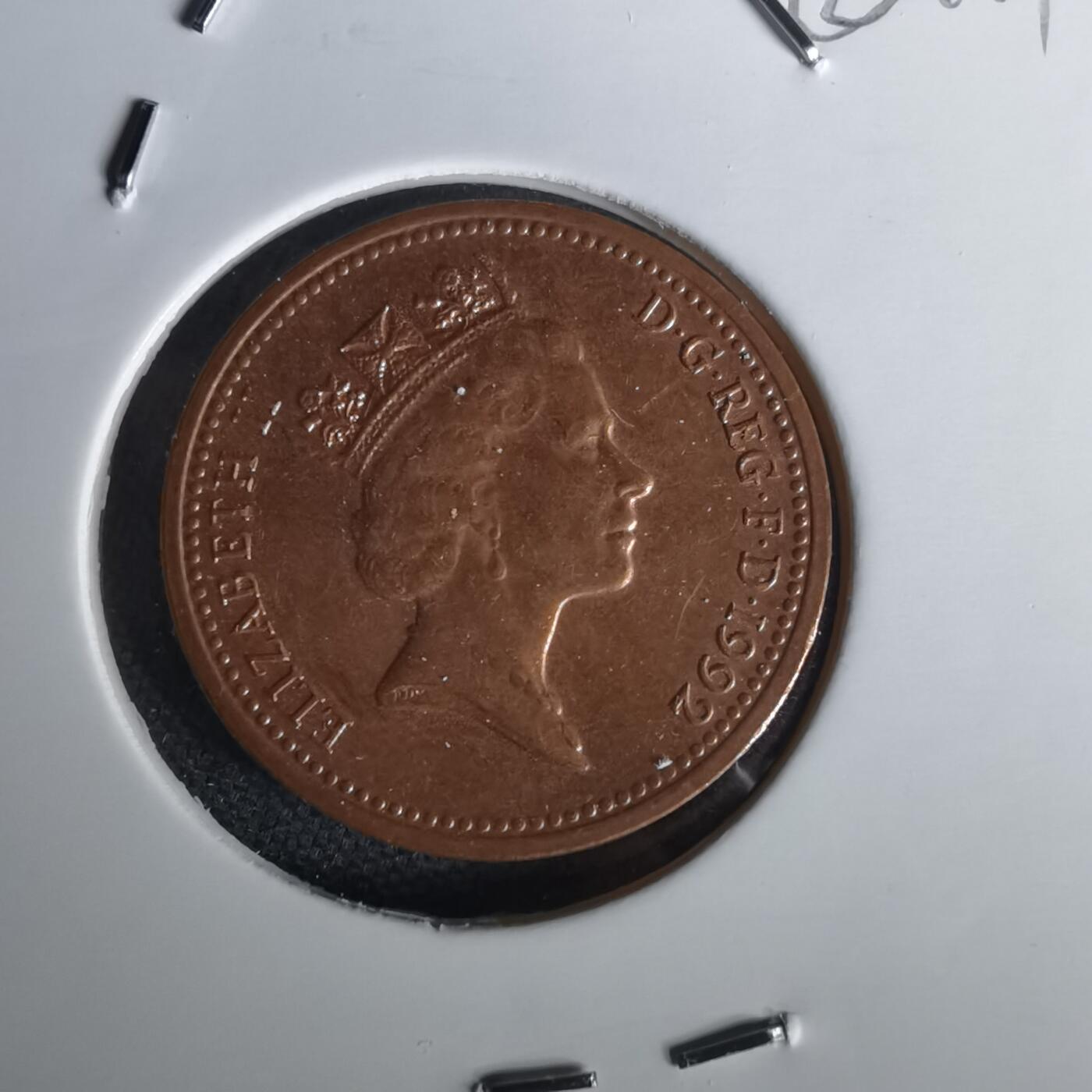 沼泽如烟--第1020场 英国1992年1便士