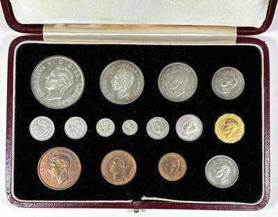 【雨安】【直播拍卖】【第0127期-裸币套币】2026-03-13 周五 19:30 (金价1140, 银价21.50) - [现代套币] Great Britain 英国 套币 1937年 乔治六世