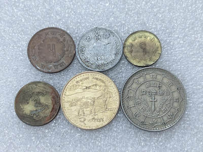 第一海外回流一元起拍收藏 散集专场  第302期 - 尼泊尔硬币 6枚