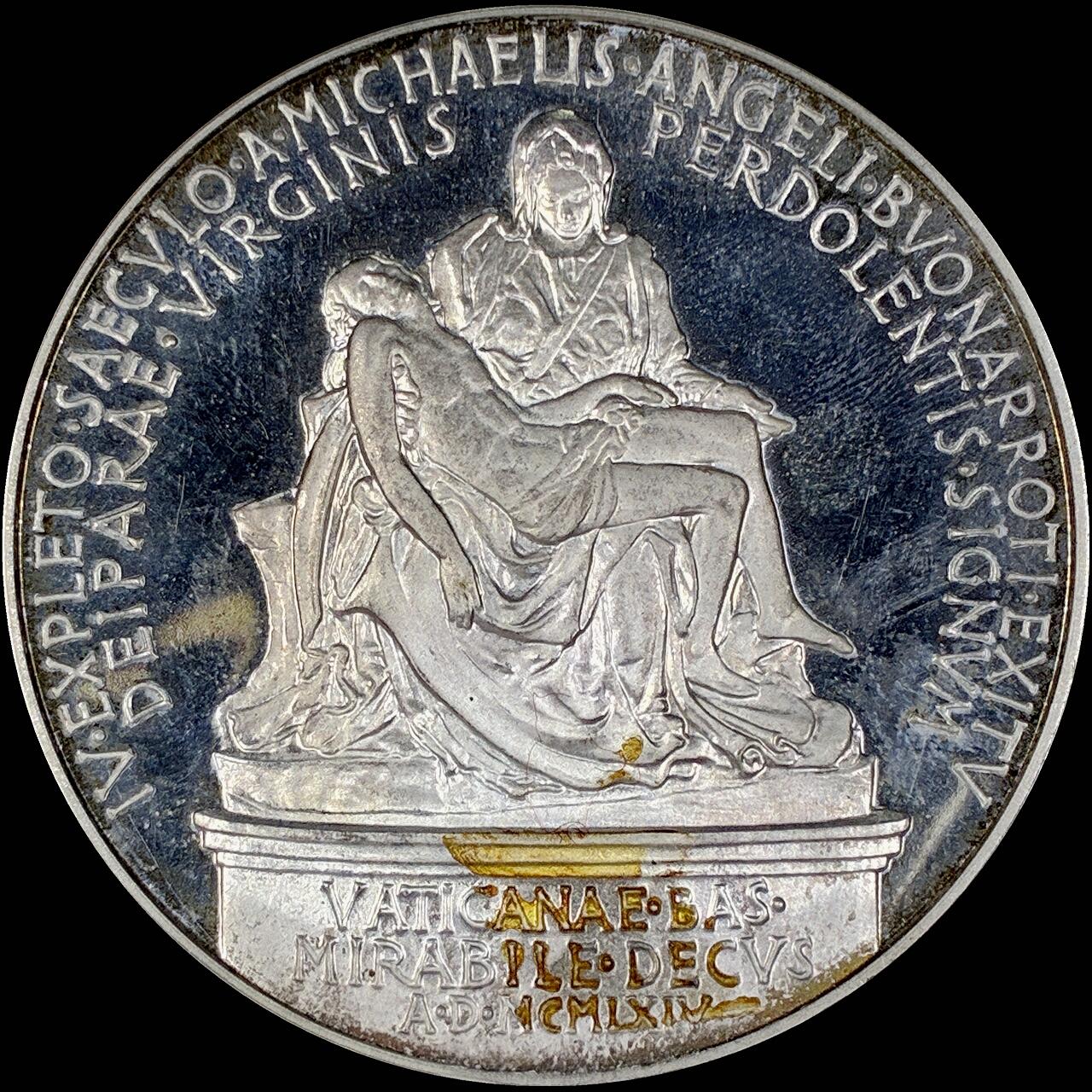 【雨安】【直播拍卖】【第0127期-裸币套币】2026-03-13 周五 19:30 (金价1140, 银价21.50) [徽章奖章] Vatican [章] 梵蒂冈 1964年 保罗六世 银章 38.6克, 44mm