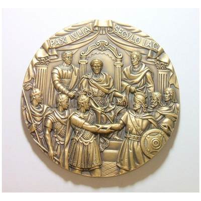 【艺术】古罗马艺术大章 皇帝克劳狄一世 高浮雕精制巨型大铜章 90MM 292克 - 【艺术】古罗马艺术大章 皇帝克劳狄一世 高浮雕精制巨型大铜章 90MM 292克