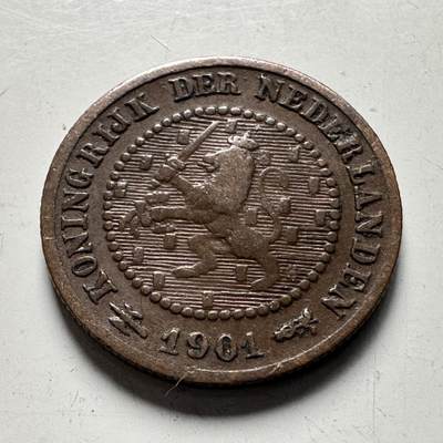 🌹外币初藏🌹🐯2026年第28场   每周二四六晚8️⃣点 接代拍 - 荷兰1901年1/2分