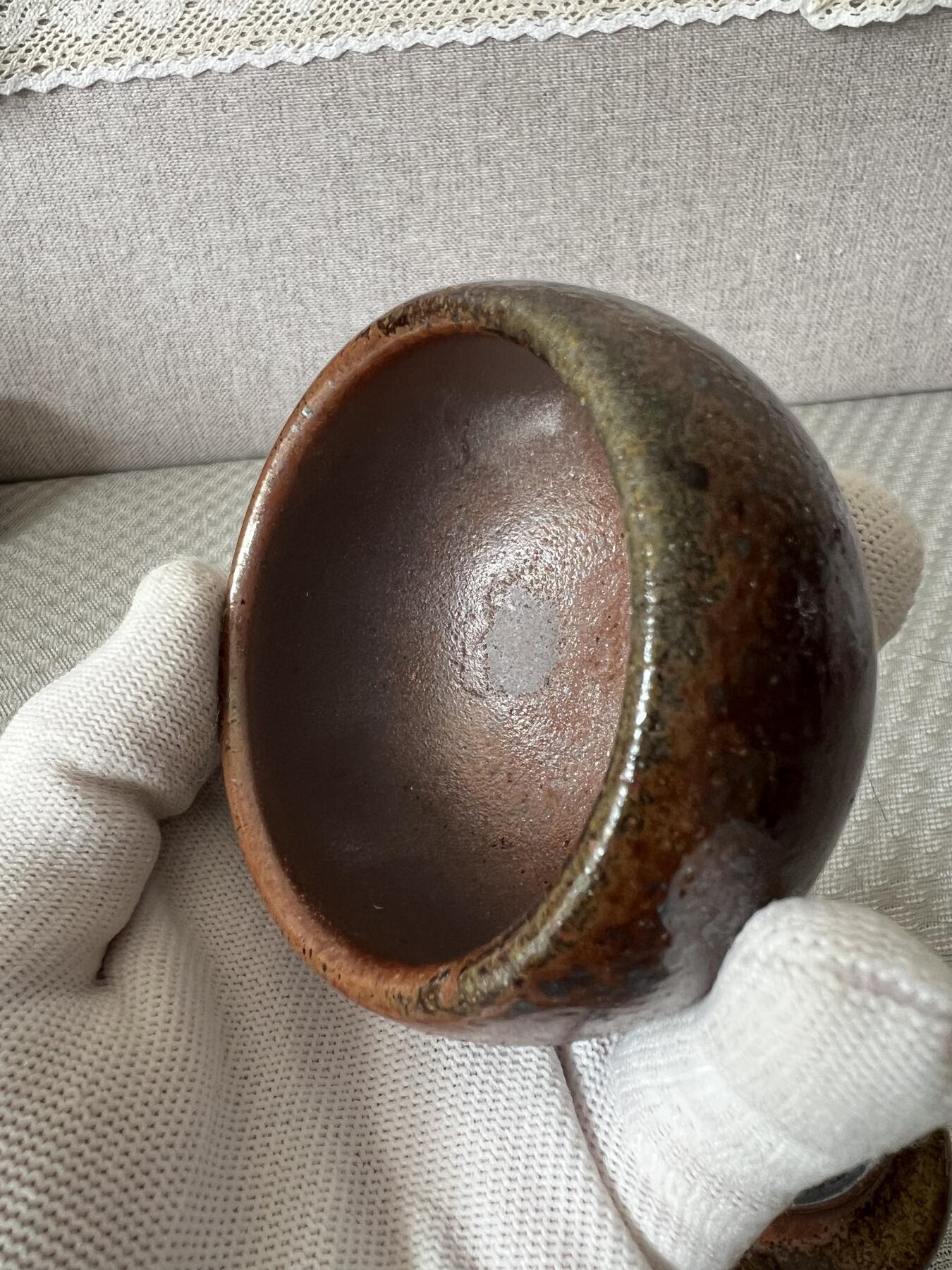 零元拍：原矿紫砂壶柴烧扁虚+柴烧主人杯（130CC左右）