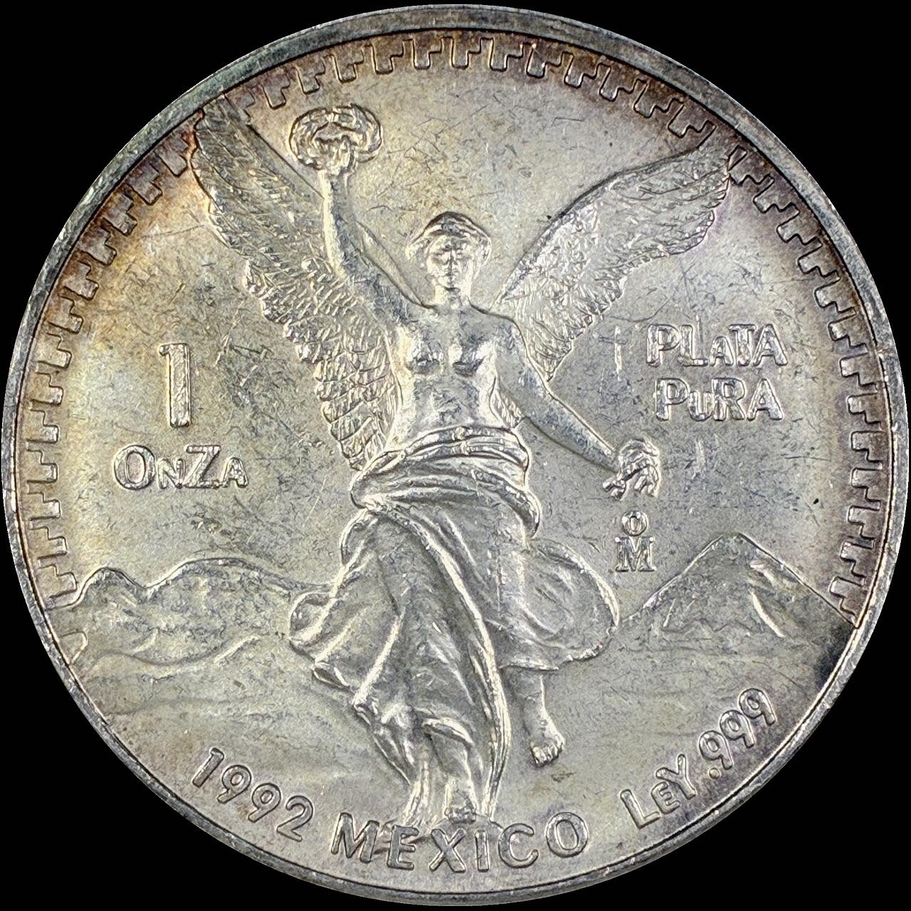 【雨安】【直播拍卖】【第0127期-裸币套币】2026-03-13 周五 19:30 (金价1140, 银价21.50) [现代裸币] Mexico 墨西哥 投资银 自由女神 1盎司 1992年