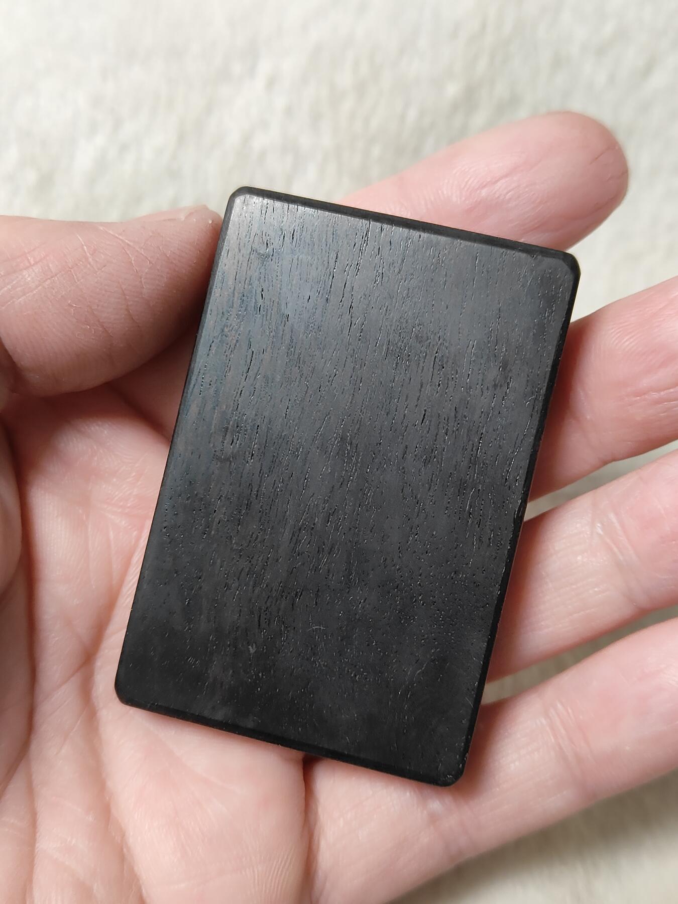 纯手工黑檀镶嵌461牌子“且随缘”，手工原创作品，按图发货一物一图，现货仅此一件，也可定制图案内容，手工制作追求完美者谨慎C093