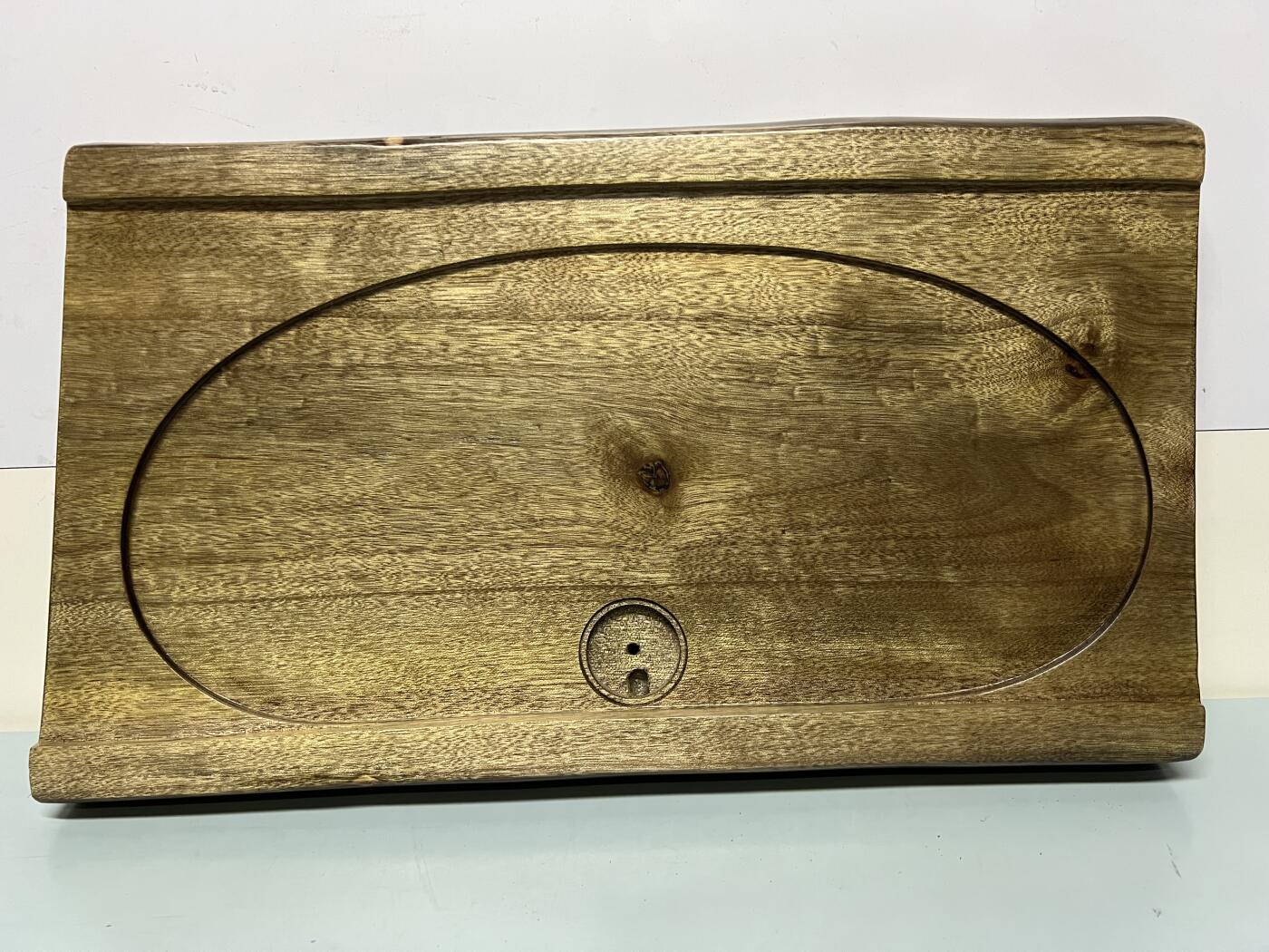 零元拍：金丝楠茶盘 金光闪闪。尺寸约：42.7/25/3CM