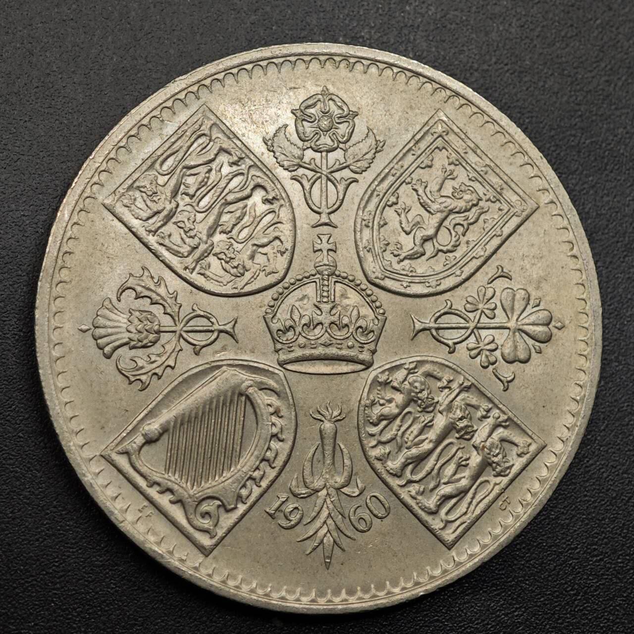 【淘币小摊】实时拍第八百八十拍   散币场    每周一统一发货 英国1960年五先令纪念币