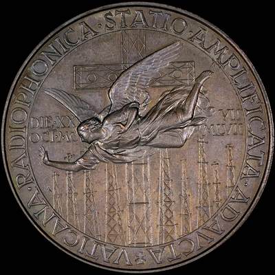 【雨安】【直播拍卖】【第0127期-裸币套币】2026-03-13 周五 19:30 (金价1140, 银价21.50) - [徽章奖章] Vatican [章] 梵蒂冈 1958年 庇护十二世 铜章 44mm