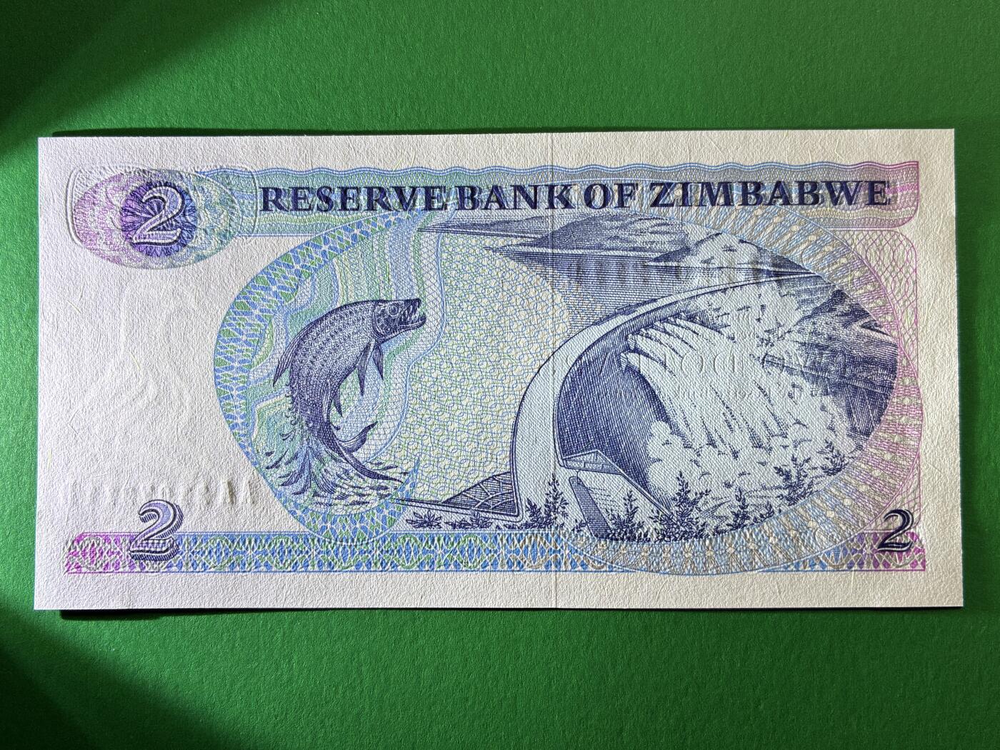 咖啡豆•收藏 2026年Mar_19th世界各国纸币拍卖 津巴布韦 1980年 2元 全新UNC 外国 非洲纸币