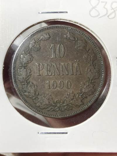 2026年第三十五场(总第二百零四场）外国精品纸夹币场(免佣金) - 俄属芬兰大公国1900年10盆尼(尼古拉二世时期)
