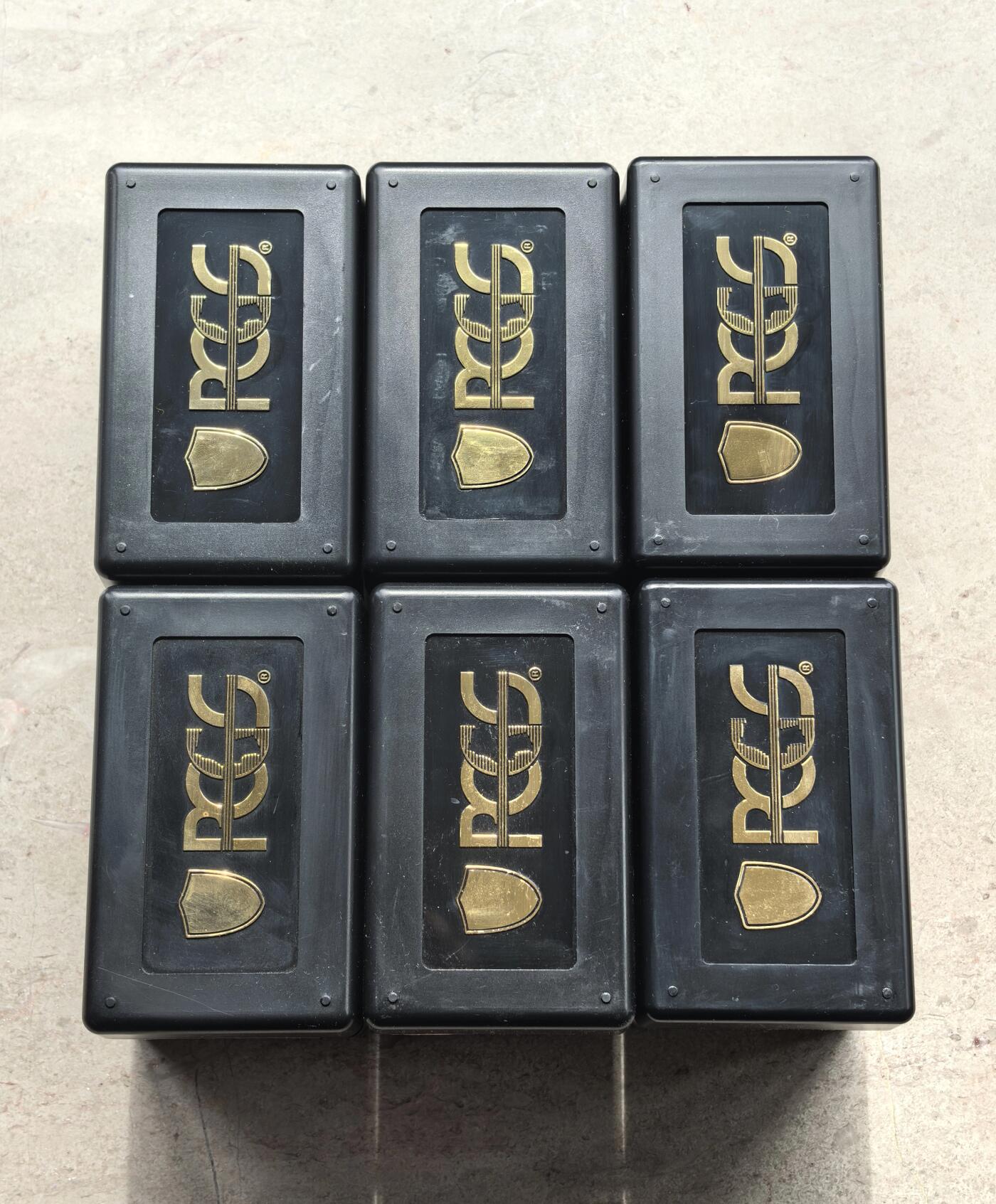 博洋堂世界钱币拍卖第164期（全场包邮） 黑色PCGS官方评级币收纳盒6枚一组，每盒可存放10枚，携带方便