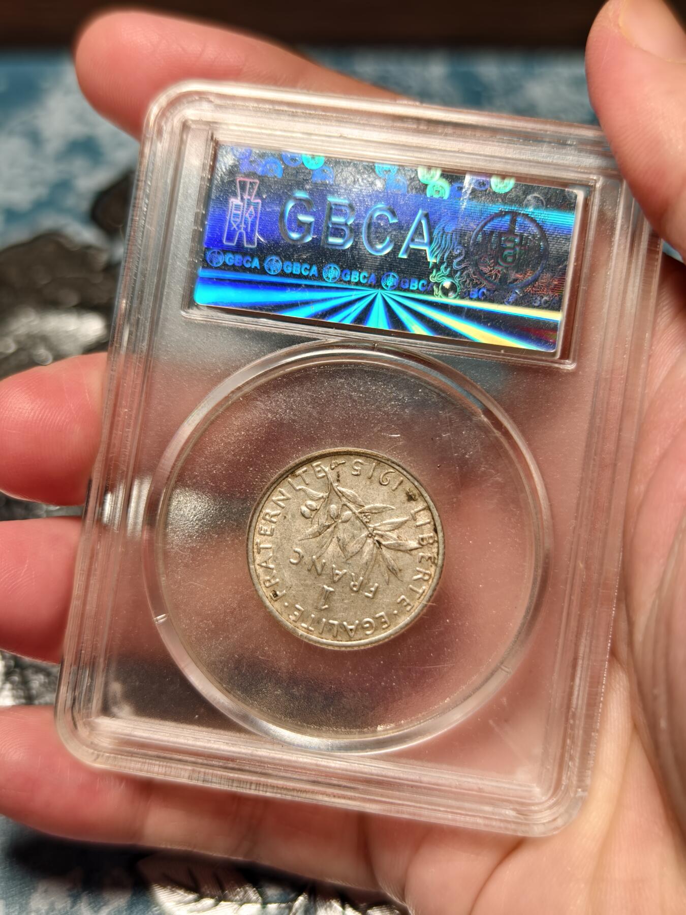 抚柳草堂-第十六期章牌钱币  奖章勋章限时免佣 满百包邮 放漏专场 1915法国自由女神1FRANC银币  公博au53细节非常好 女神像几乎无磨损