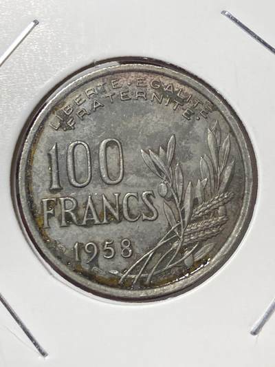 2026年第三十五场(总第二百零四场）外国精品纸夹币场(免佣金) - 少见年份–法兰西第四共和国1958年100法郎(关门年，wing–飞翼标版)