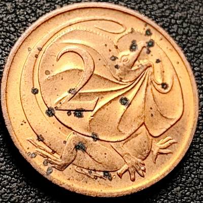 泉币菌-第208场-拍品多 请提前出价 - 美品 1984年 英属澳大利亚2分铜币 伞蜥蜴斗篷蜥 21.5mm