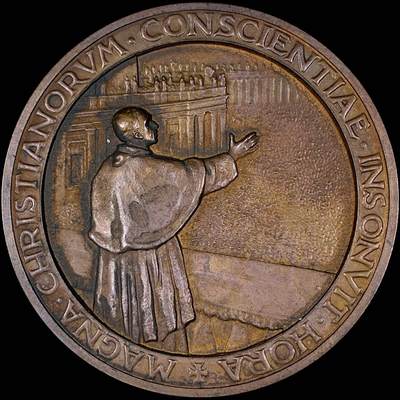 【雨安】【直播拍卖】【第0127期-裸币套币】2026-03-13 周五 19:30 (金价1140, 银价21.50) - [徽章奖章] Vatican [章] 梵蒂冈 1947年 庇护十二世 铜章 44mm