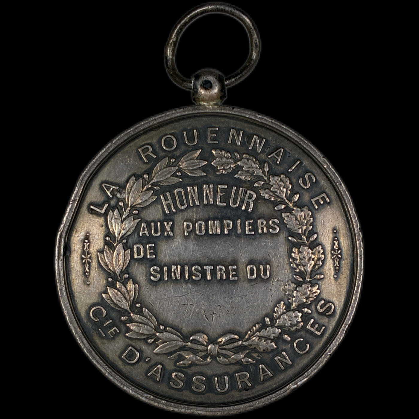 【雨安】【直播拍卖】【第0127期-裸币套币】2026-03-13 周五 19:30 (金价1140, 银价21.50) [徽章奖章] France [章] 法国 19世纪 鲁昂 向消防员致敬 银奖章 38.8克, 43mm