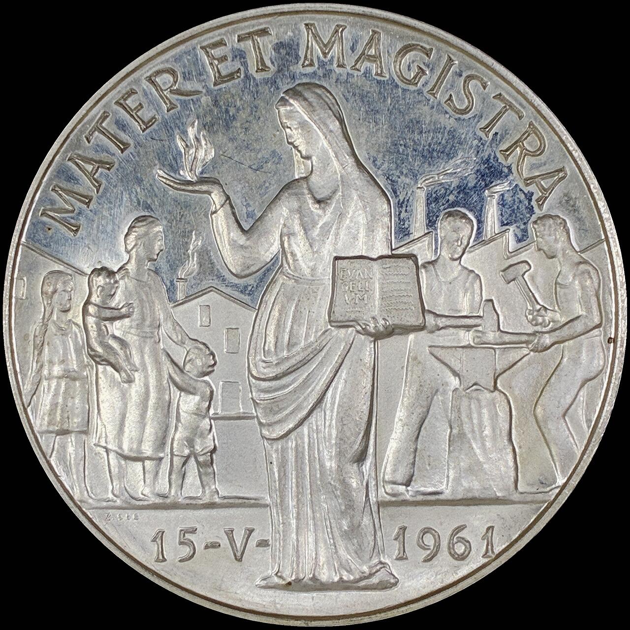 【雨安】【直播拍卖】【第0127期-裸币套币】2026-03-13 周五 19:30 (金价1140, 银价21.50) [徽章奖章] Vatican [章] 梵蒂冈 1962年 若望二十三世 银章 38.9克, 44mm