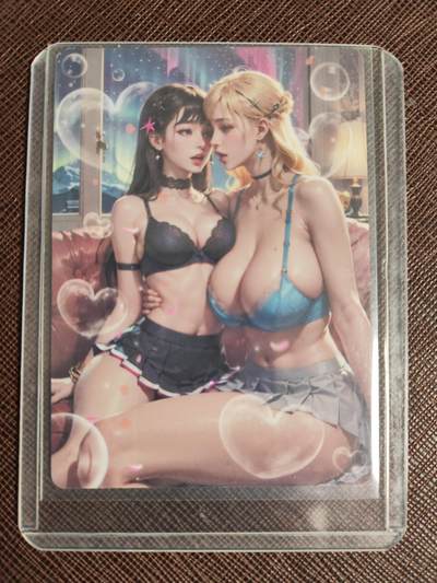 阳大大卡牌拍卖第104期（持续收拍品，周五晚上九点截拍，进群福利早知道） 双生姐妹花对卡 彩闪 带卡夹