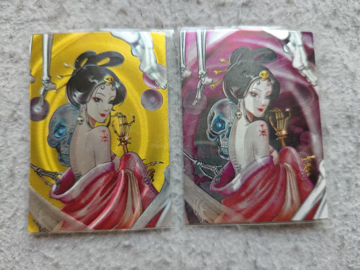 满赠PR！！龙虎卡牌-七八场（满200元包邮，无佣金，每周六结拍，欢迎送拍） 粗闪2张 三界仙魔录 白骨精 (老卡 有白边和剪裁不齐)