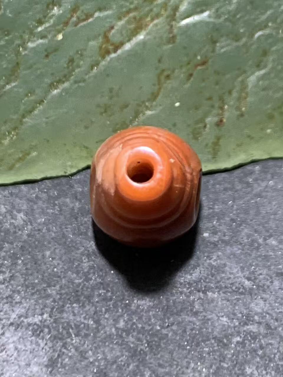 川料南红玛瑙冻料柿子红一体迷你通货小三通一个