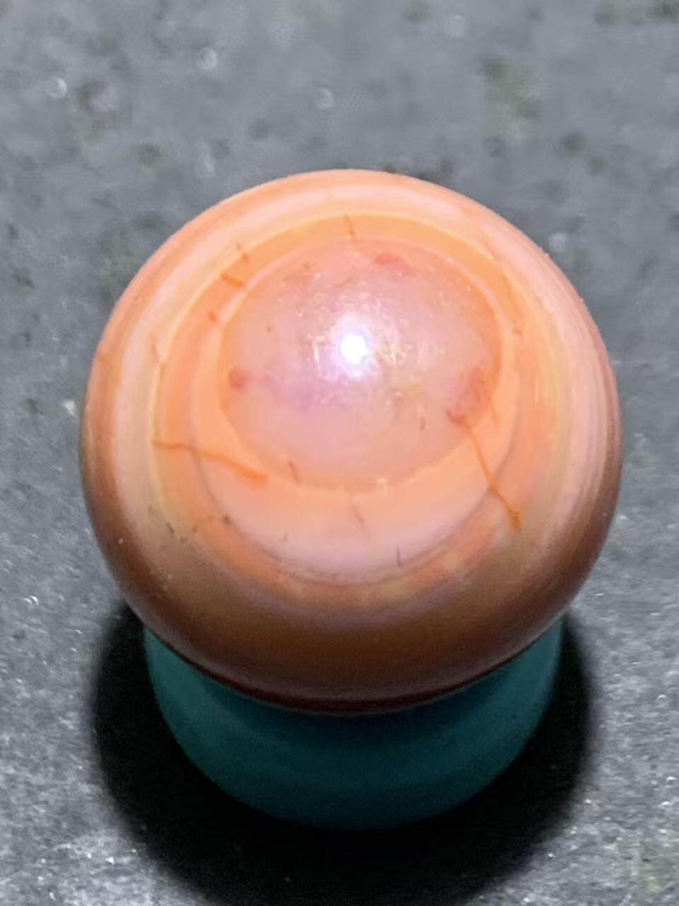 精美川料天眼纹南红玛瑙圆珠一颗！