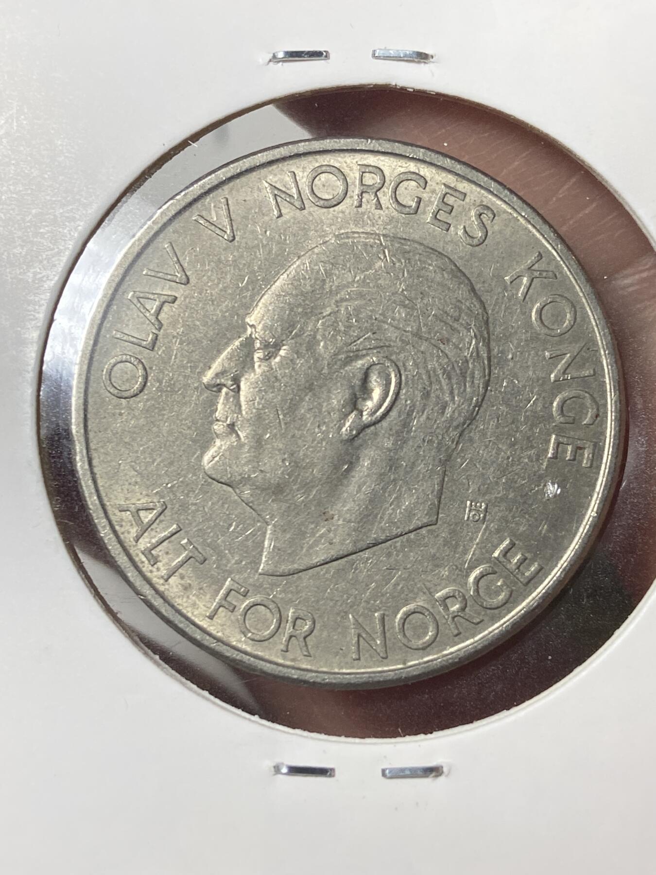 2026年第三十五场(总第二百零四场）外国精品纸夹币场(免佣金) 挪威🇳🇴1963年5克朗(奥拉夫五世第一版最大面值)