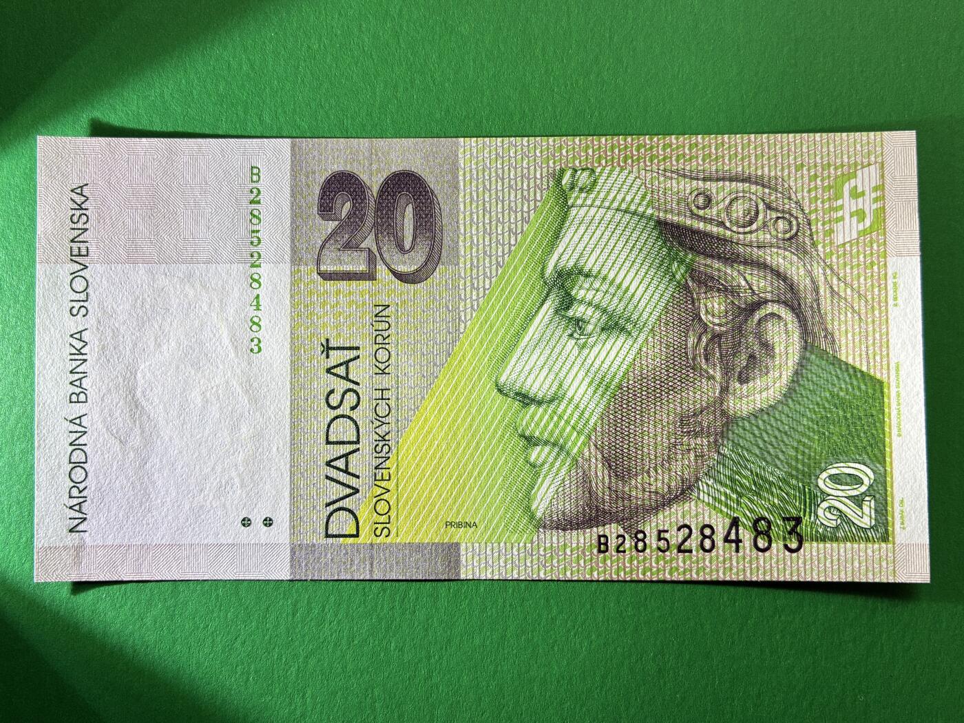 咖啡豆•收藏 2026年Mar_19th世界各国纸币拍卖 斯洛伐克 1993年 20克朗 全新UNC 外国 欧洲纸币