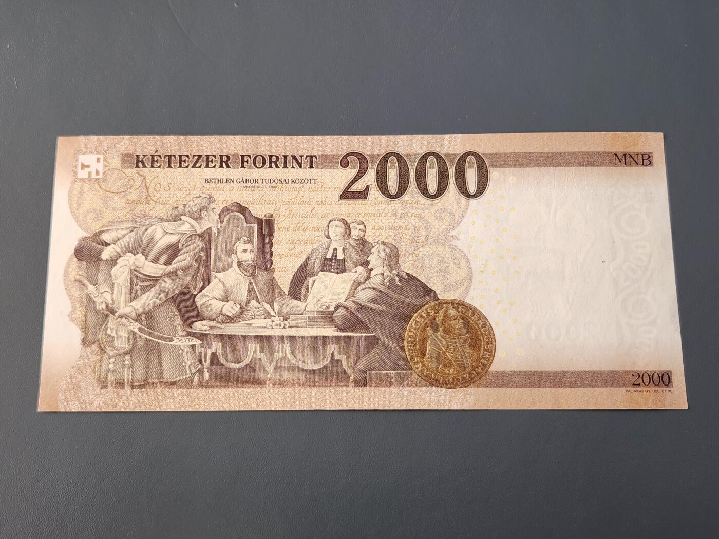 3月14号晚上8点 外国纸币自动截拍第38场 匈牙利2000近新精美